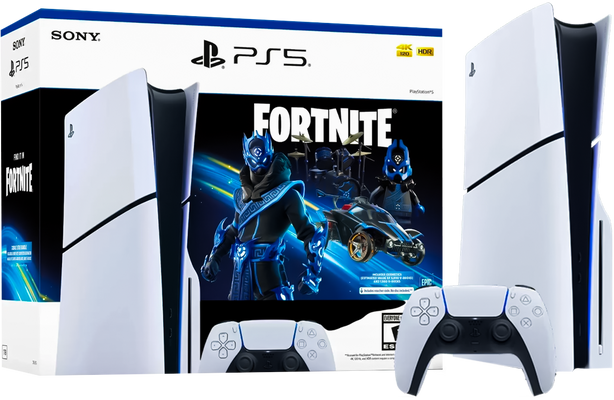 Sony PlayStation 5 Slim Console with Fortnite (Disc Edition) - 1TB - 1Y Warranty