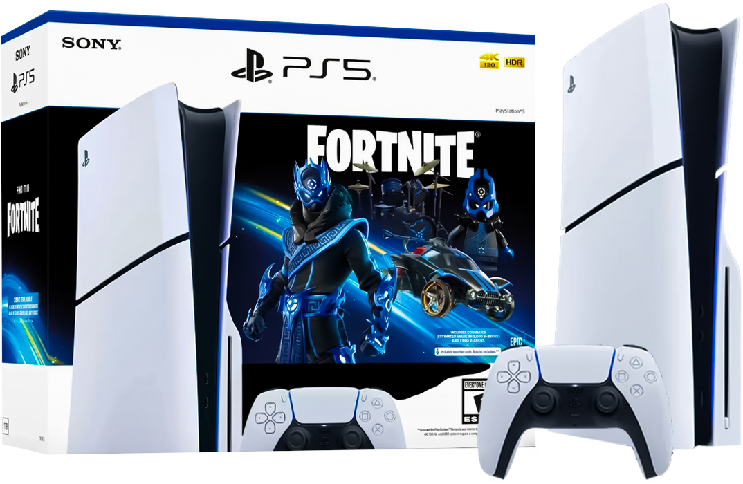 Sony PlayStation 5 Slim Console with Fortnite (Disc Edition) - 1TB - 1Y Warranty  for sale in Egypt from Games2Egypt