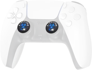 Biohazard Village Blue Thumb Grips - Black