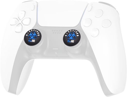 Biohazard Village Blue Thumb Grips - Black