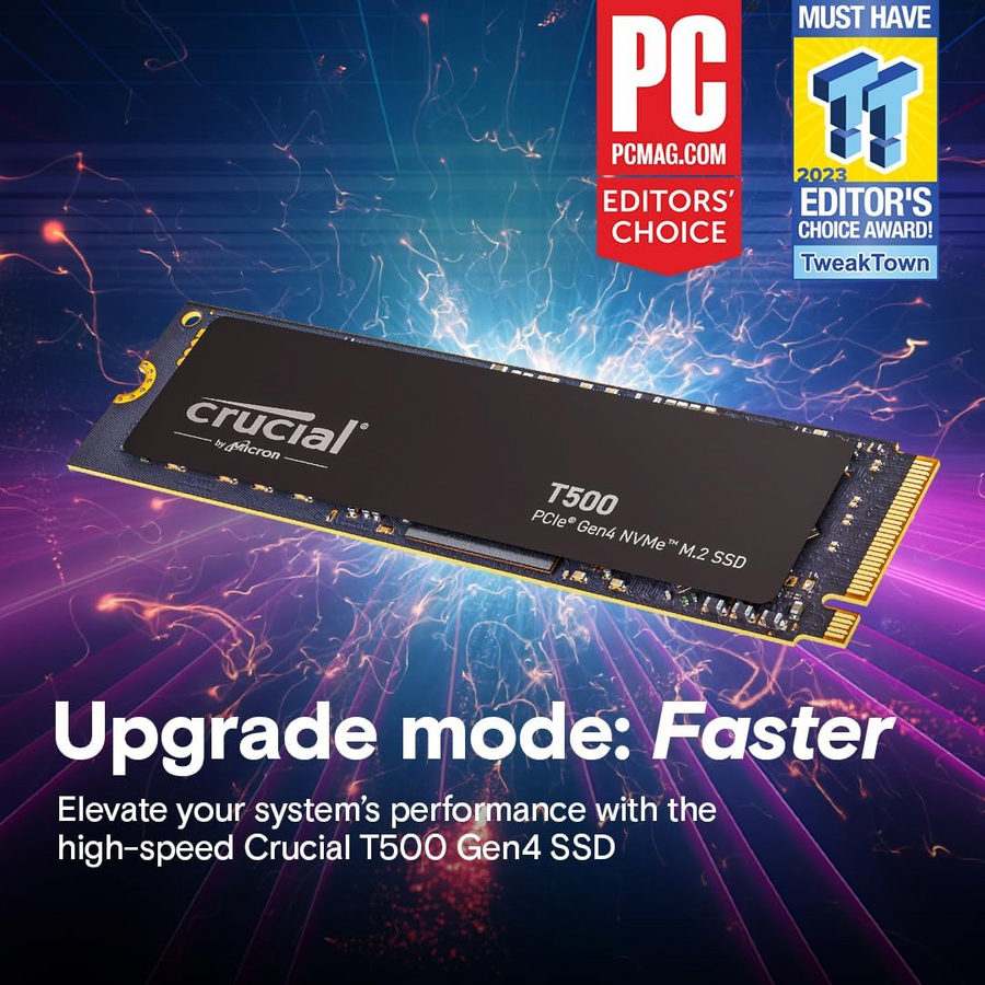 Crucial T500 1TB PCIe Gen4 NVMe M.2 SSD + FREE JEYI PS5 Heatsink Gift – image 8