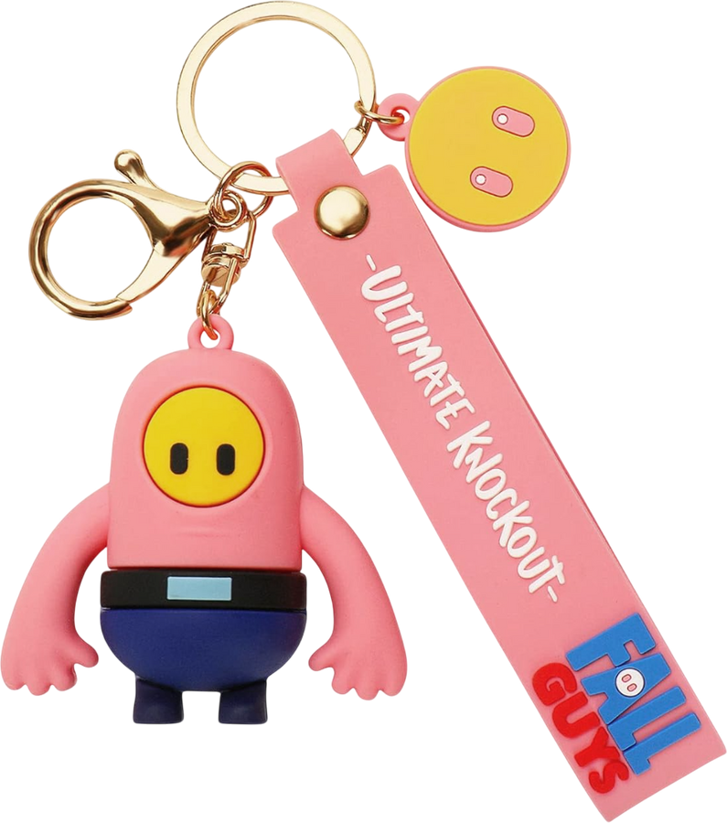 Fall Guys Ultimate Knockout Pink Blue - Keychain Medal