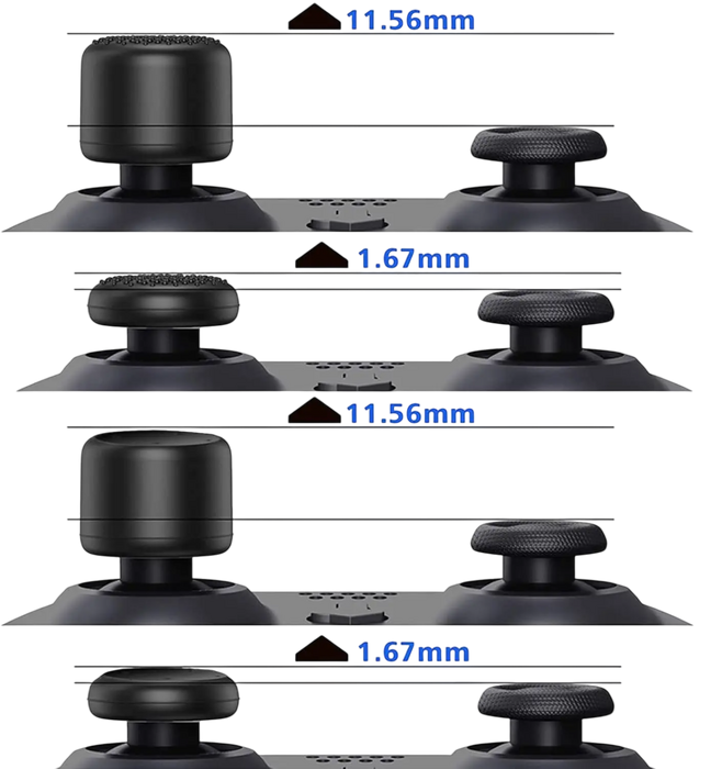 8 in 1 Silicone Thumb Stick Grips Controller Analog Cap - Black  for sale in Egypt from Games2Egypt