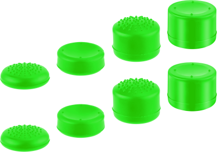 8 in 1 Silicone Thumb Stick Grips Controller Analog Cap - Green