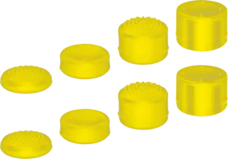 8 in 1 Silicone Thumb Stick Grips Controller Analog Cap - Yellow