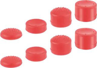 8 in 1 Silicone Thumb Stick Grips Controller Analog Cap - Red