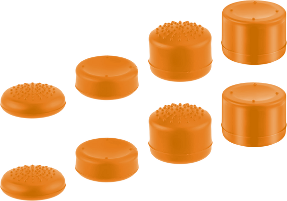 8 in 1 Silicone Thumb Stick Grips Controller Analog Cap - Orange