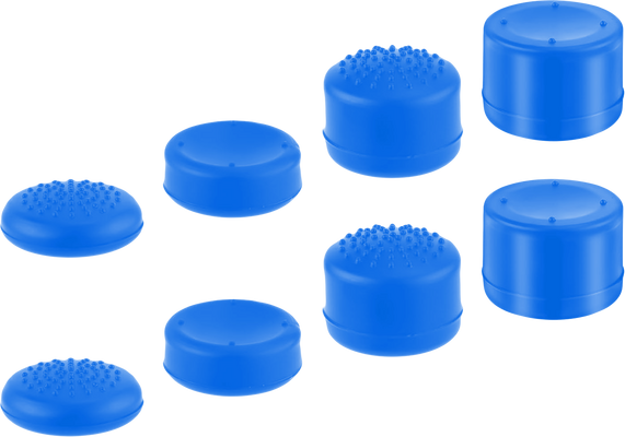 8 in 1 Silicone Thumb Stick Grips Controller Analog Cap - Blue