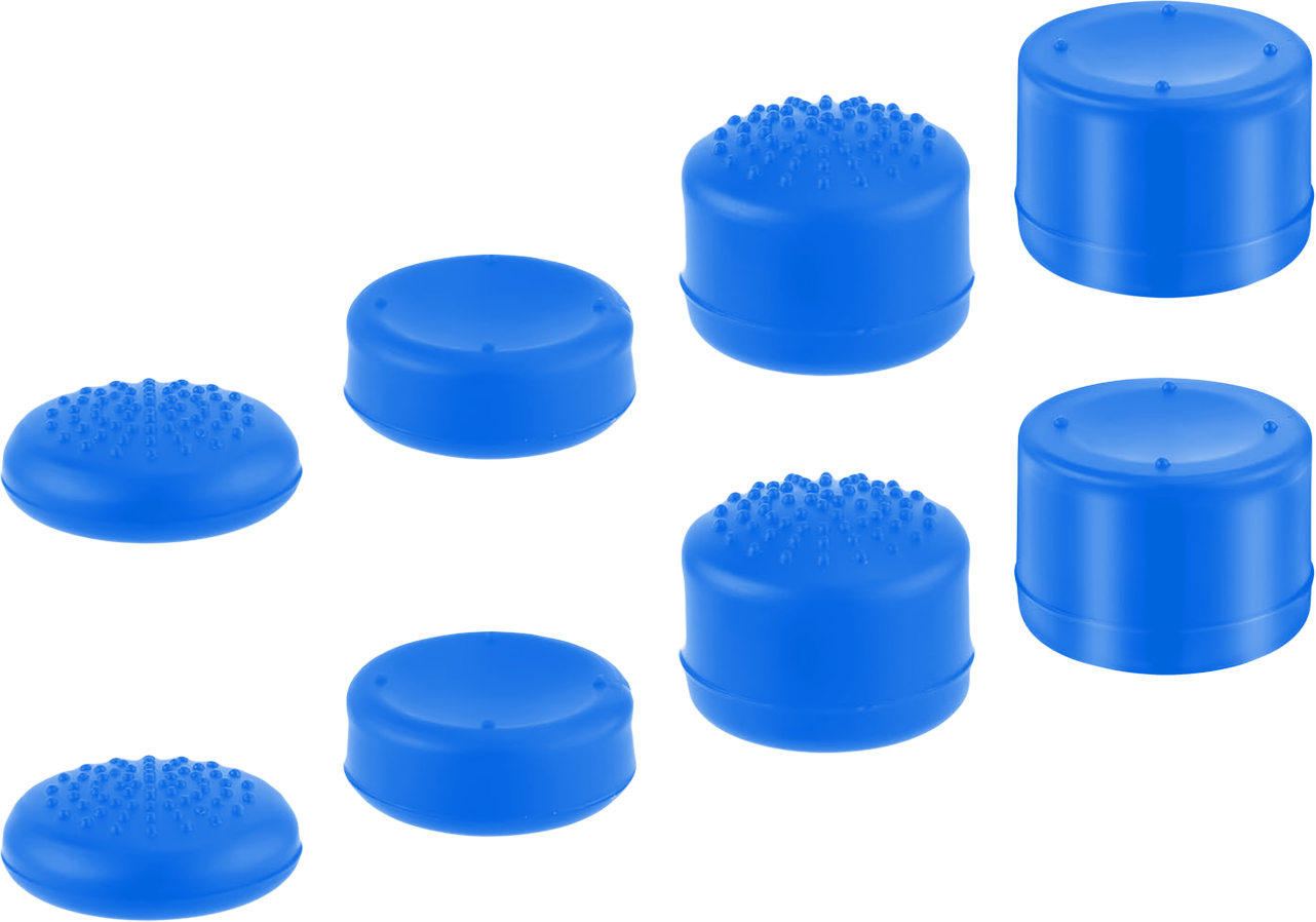 8 in 1 Silicone Thumb Stick Grips Controller Analog Cap - Blue