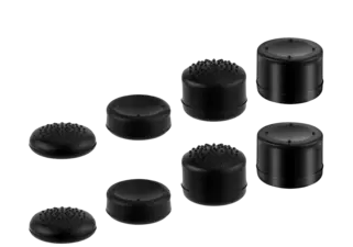 8 in 1 Silicone Thumb Stick Grips Controller Analog Cap - Black