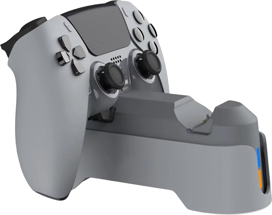 DOBE Dual Charging Stand LED For PS5 Controllers - Gray – image 4