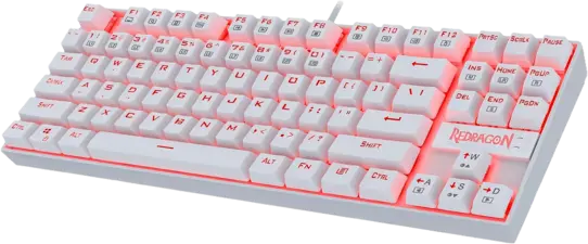 Redragon K552 Mechanical Gaming Keyboard with Cherry MX Red Switch - White - Open Sealed