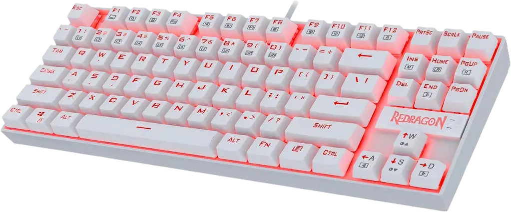 Redragon K552 Mechanical Gaming Keyboard with Cherry MX Red Switch - White - Open Sealed
