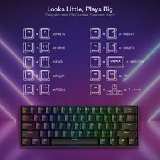 REDRAGON K530 Draconic Pro RGB 60% Gaming Wireless Mechanical Keyboard - Black - Open Sealed  for sale in Egypt from Games2Egypt