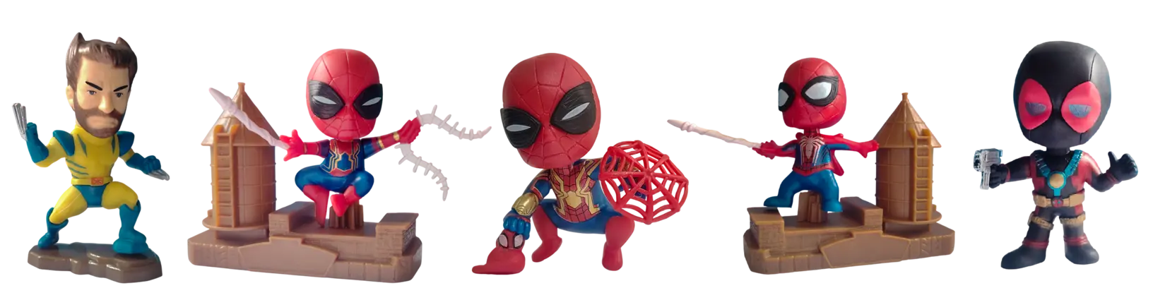 Marvel Spiderman Deadpool Set Pack of 6 Vol.2 - Action Figure