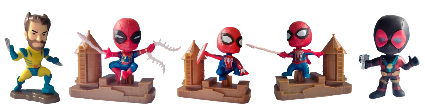 Marvel Spiderman Deadpool Set Pack of 6 Vol.2 - Action Figure