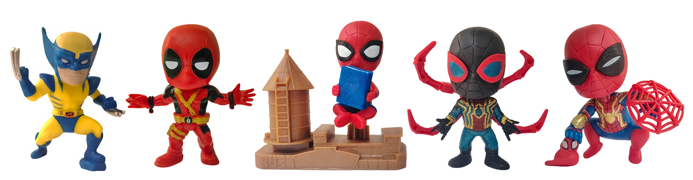Marvel Spiderman Deadpool Set Pack of 6 - Action Figure  for sale in Egypt from Games2Egypt
