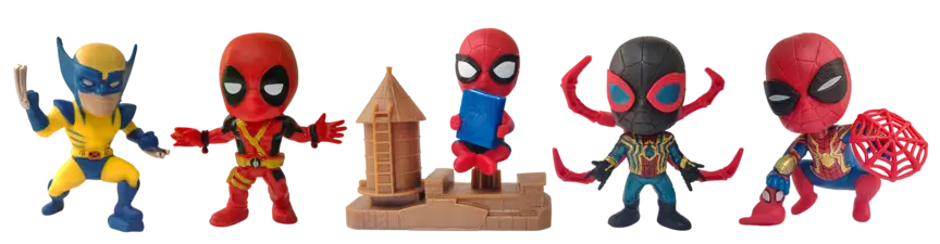 Marvel Spiderman Deadpool Set Pack of 6 - Action Figure  for sale in Egypt from Games2Egypt