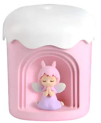 Night Light Humidifier – Pink (with Random Cute Figurine)