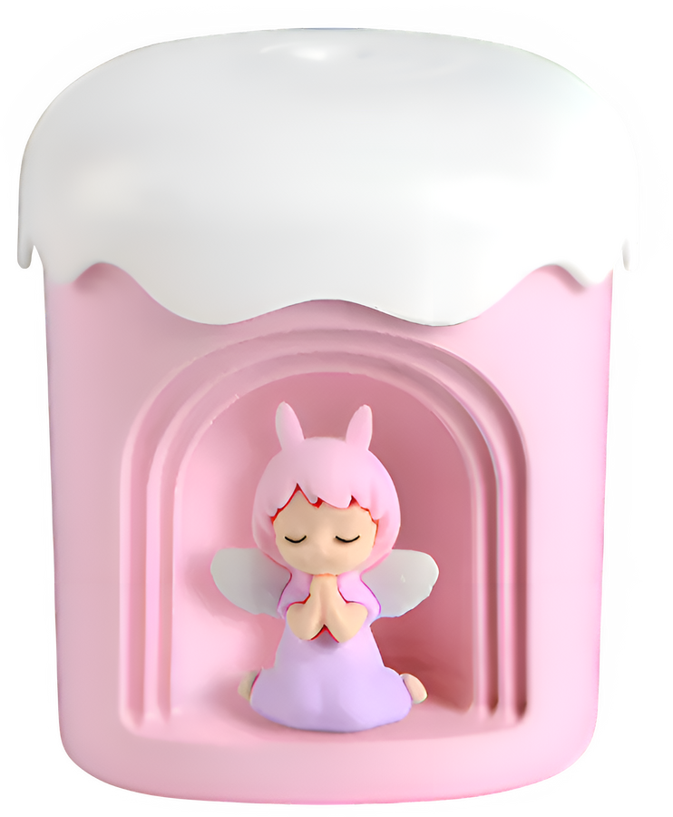 Night Light Humidifier – Pink (with Random Cute Figurine) – image 2