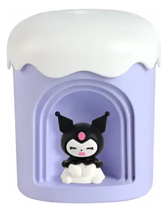 Night Light Humidifier – Purple (with Random Cute Figurine)