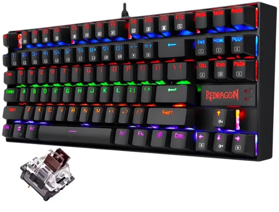 Redragon K552 Kuamara Brown Switch RAINBOW LED Mechanical Gaming Keyboard