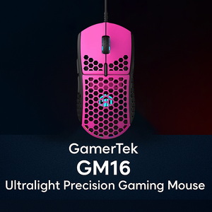 ماوس جيمنج سلكي GM16 خفيف بإضاءة RGB من جيمر تيك - روزبيري  للبيع في مصر من خلال Games2Egypt