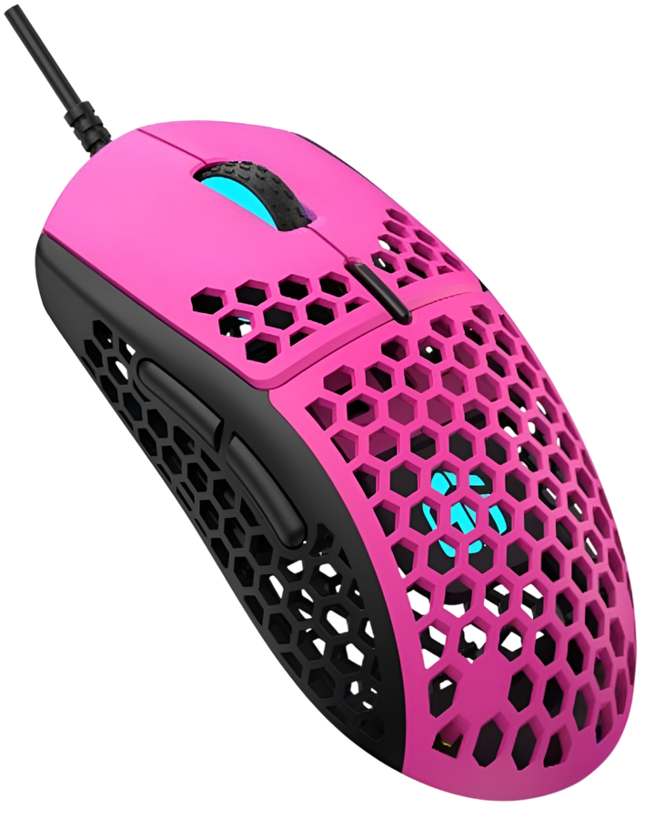 GamerTek GM16 Ultralight Precision Wired Gaming Mouse - Raspberry – image 2