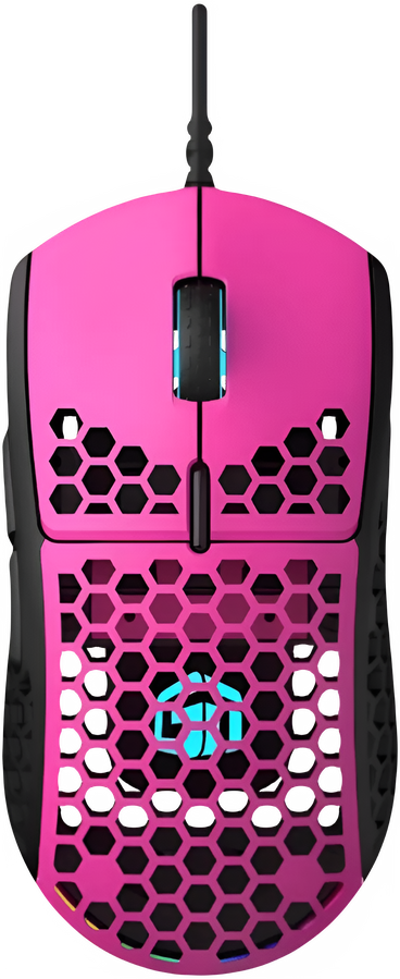 GamerTek GM16 Ultralight Precision Wired Gaming Mouse - Raspberry