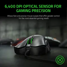 Razer Deathadder Essential Wired Gaming Mouse - Black  for sale in Egypt from Games2Egypt