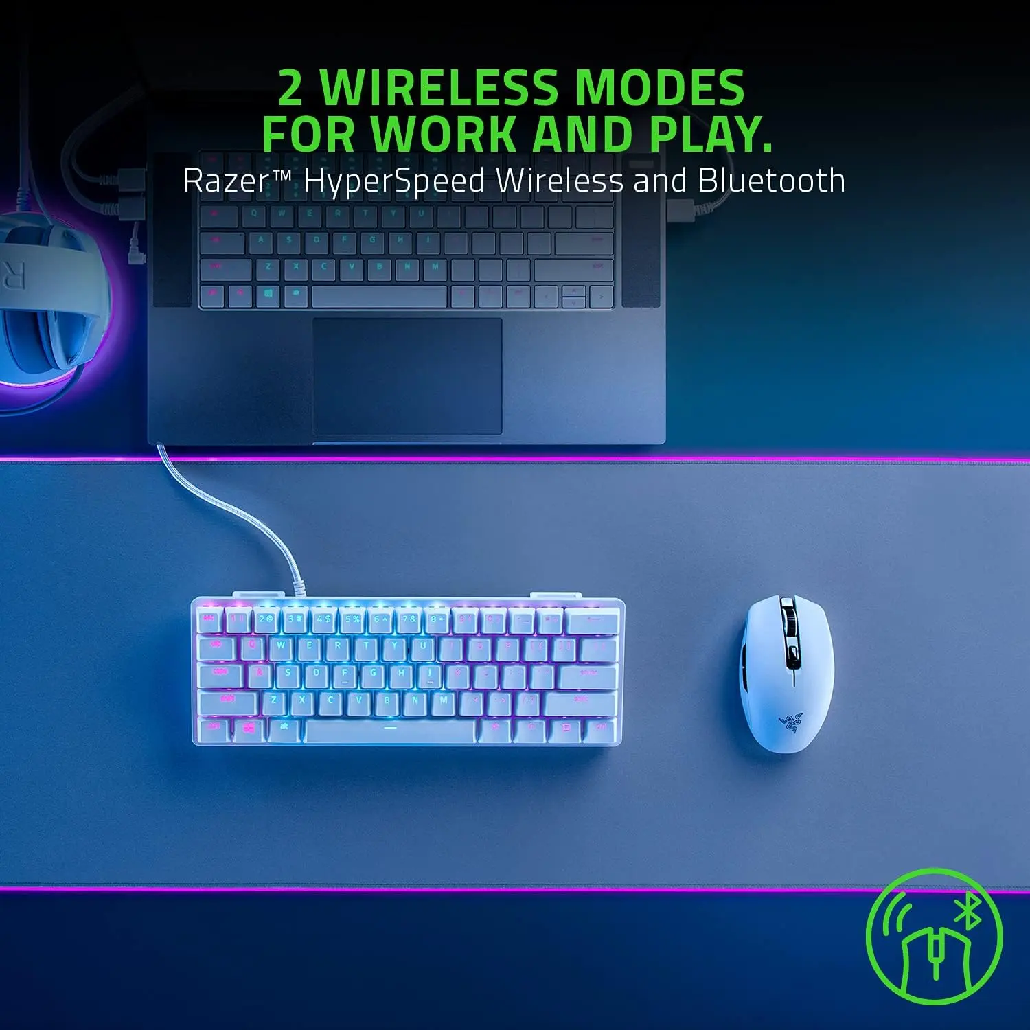 RAZER Orochi V2 Wireless Bluetooth Gaming Mouse - White   for sale in Egypt from Games2Egypt
