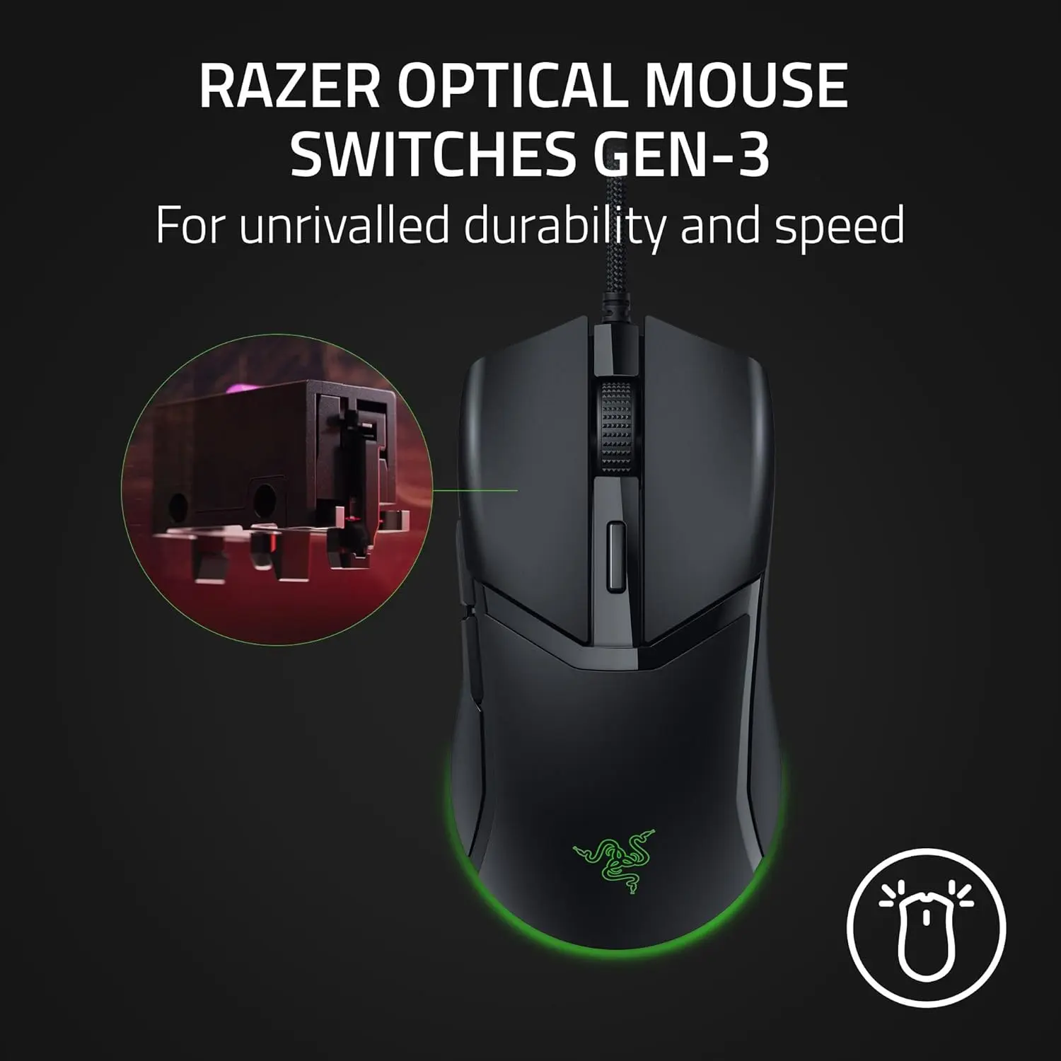 Razer Cobra Lightweight Chroma RGB Wired Gaming Mouse  for sale in Egypt from Games2Egypt