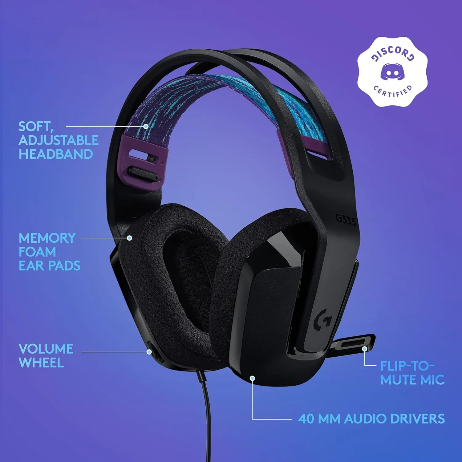 Logitech G335 Wired Gaming Headset - Black  for sale in Egypt from Games2Egypt