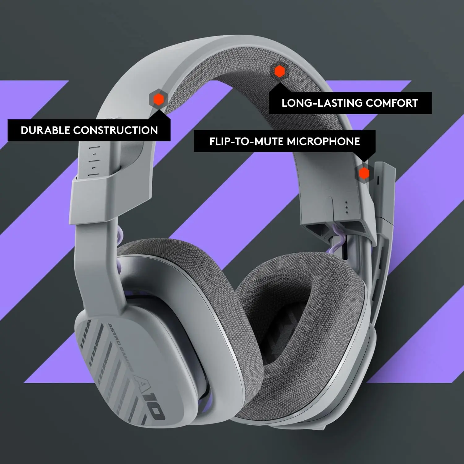 Logitech Astro A10 Gen 2 Challenger Gaming Headset for PlayStation and PC - Ozone Grey  for sale in Egypt from Games2Egypt