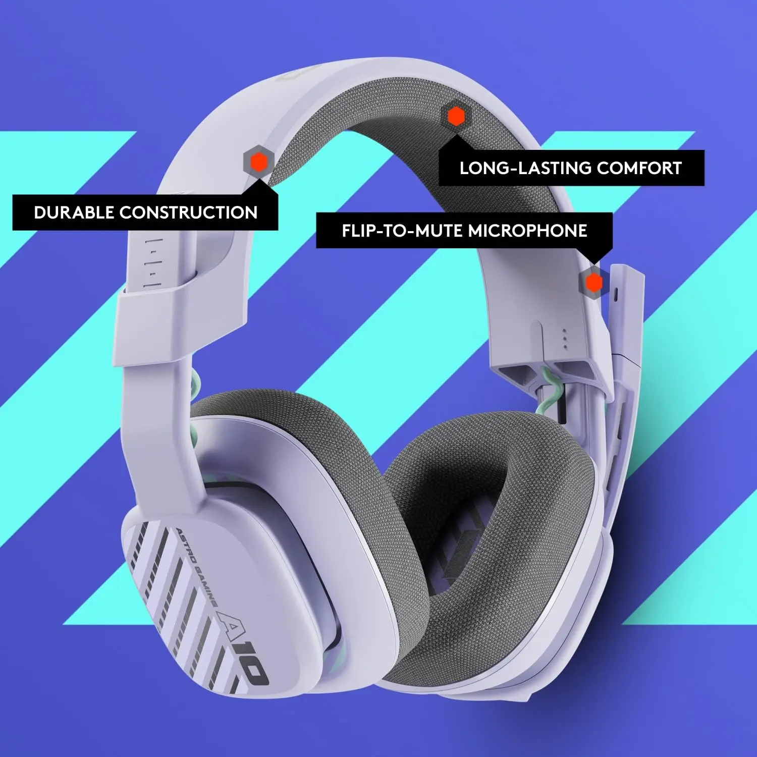 Logitech Astro A10 Gen 2 Challenger Gaming Headset for PlayStation and PC - Lilac  for sale in Egypt from Games2Egypt