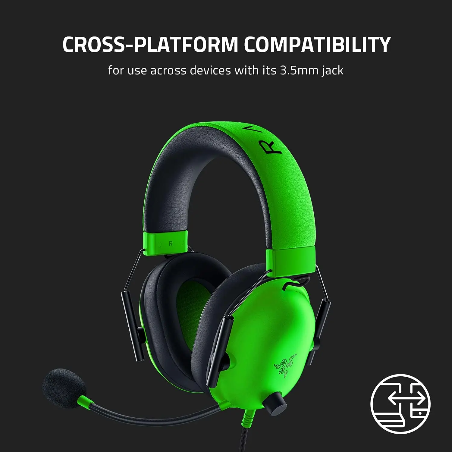Razer BlackShark V2 X Wired Gaming Headset - Green  for sale in Egypt from Games2Egypt