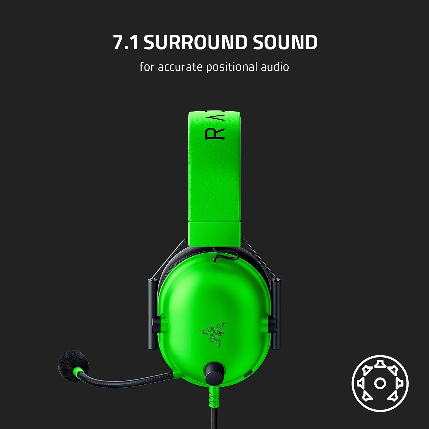 Razer BlackShark V2 X Wired Gaming Headset - Green  for sale in Egypt from Games2Egypt