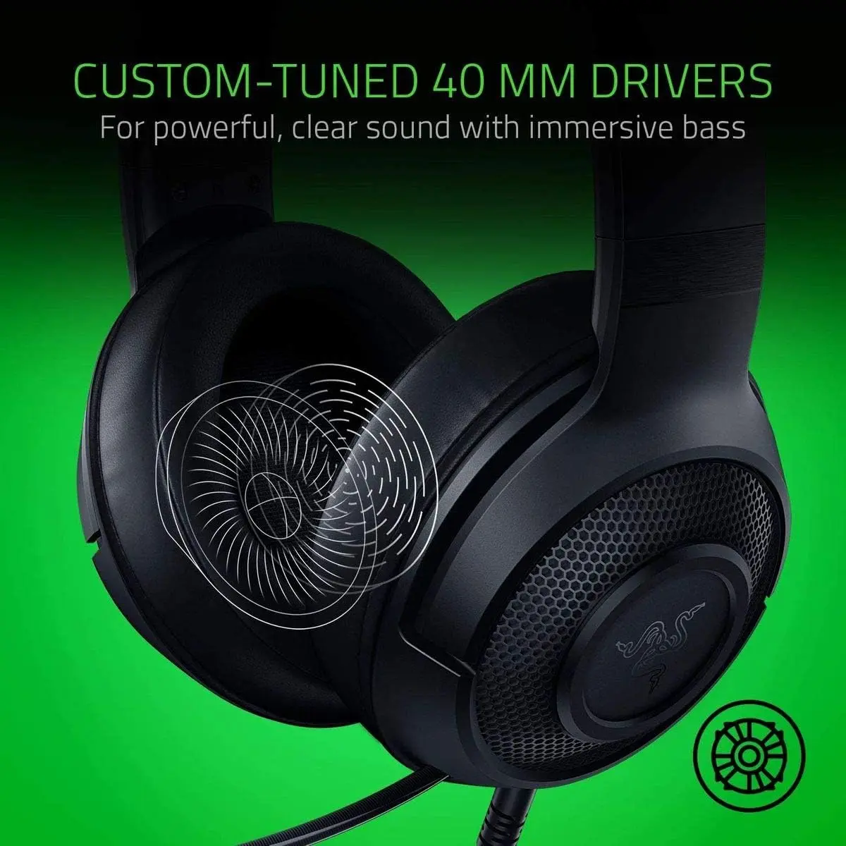 Razer Kraken X Lite Wired Gaming Headset - Black  for sale in Egypt from Games2Egypt