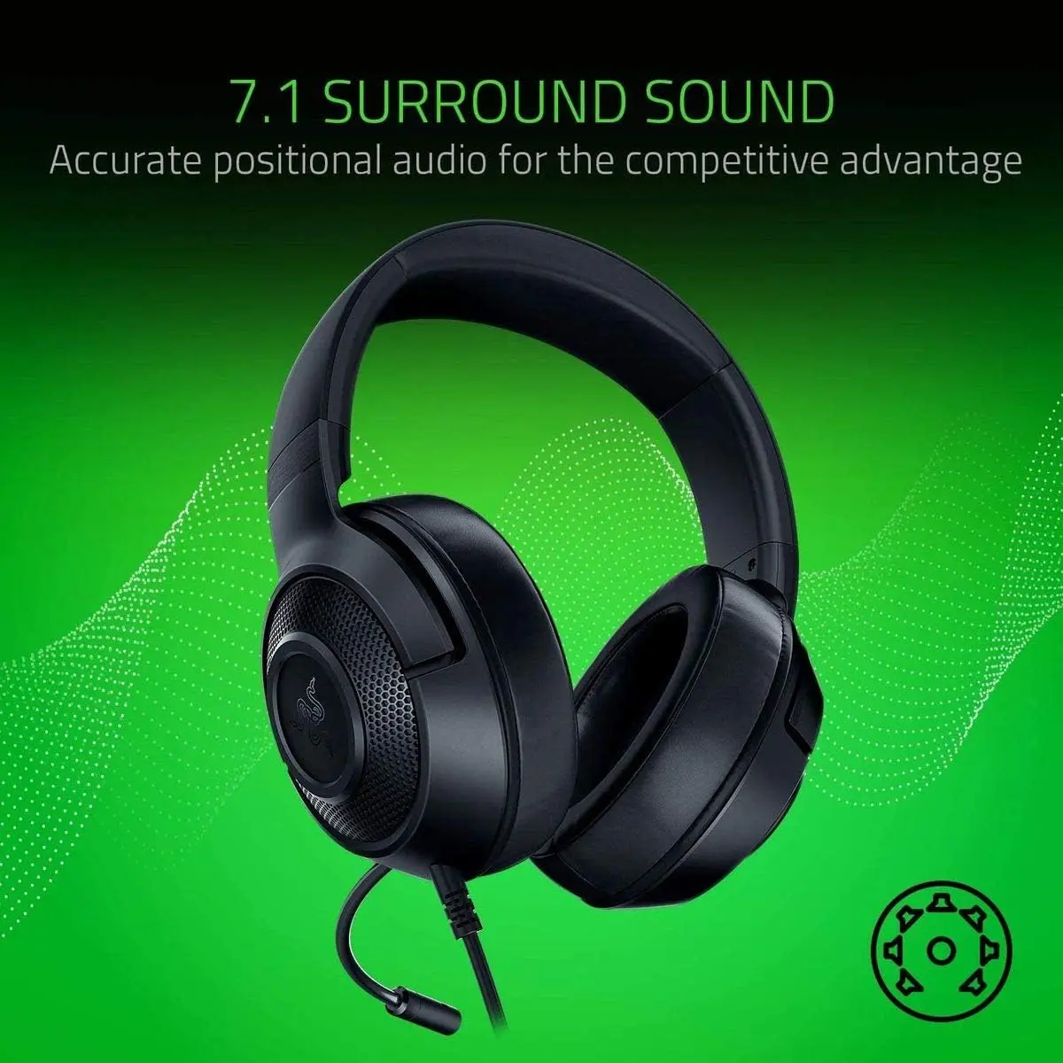 Razer Kraken X Lite Wired Gaming Headset - Black  for sale in Egypt from Games2Egypt