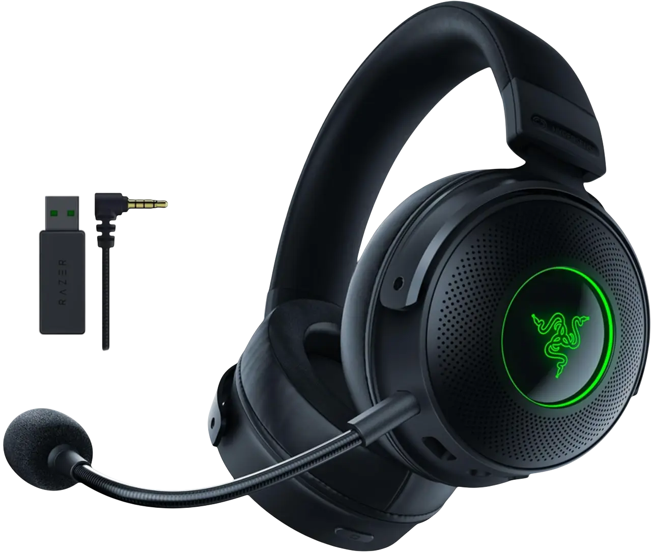 Razer Kraken Wireless V3 Pro RGB Gaming Headset with Haptic Technology - Black  for sale in Egypt from Games2Egypt
