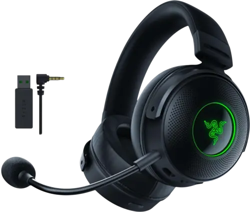 Razer Kraken Wireless V3 Pro RGB Gaming Headset with Haptic Technology - Black