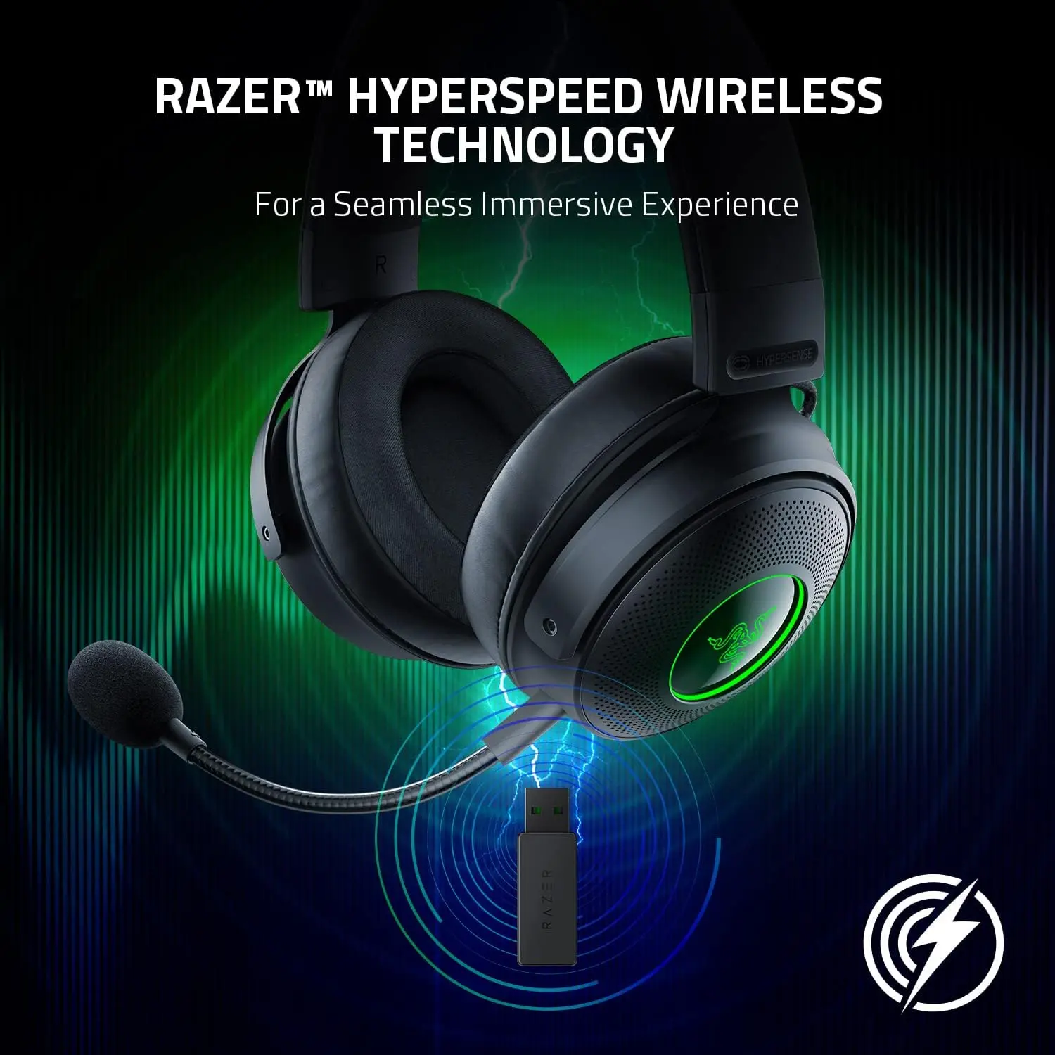 Razer Kraken Wireless V3 Pro RGB Gaming Headset with Haptic Technology - Black  for sale in Egypt from Games2Egypt