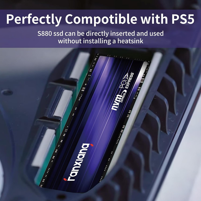 هارد SSD فانشيانج 1 تيرابايت S880 جين4 مع مبرد حرارة الجرافين لجهاز بلايستيشن 5  للبيع في مصر من خلال Games2Egypt