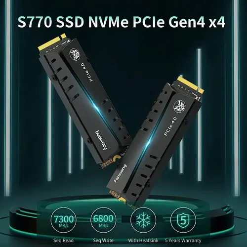 Fanxiang 4TB S770 NVMe M.2 Gen4 SSD With Heatsink and DRAM  for sale in Egypt from Games2Egypt