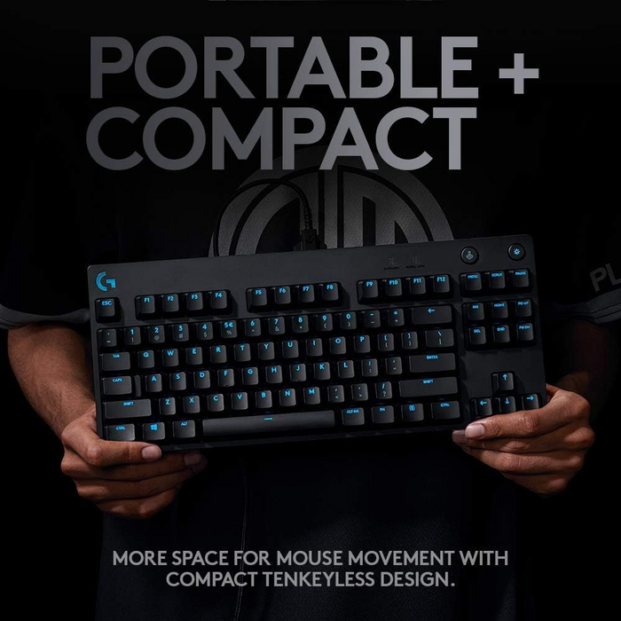 Logitech G PRO RGB Gaming Wired Keyboard with Mechanical Blue Clicky Switches - Black  for sale in Egypt from Games2Egypt