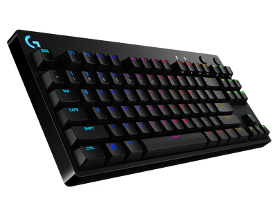 Logitech G PRO RGB Gaming Wired Keyboard with Mechanical Blue Clicky Switches - Black  for sale in Egypt from Games2Egypt