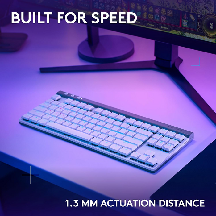 كيبورد ألعاب لاسلكي G515 لايت سبيد TKL تاكتايل من لوجيتك - أبيض  للبيع في مصر من خلال Games2Egypt