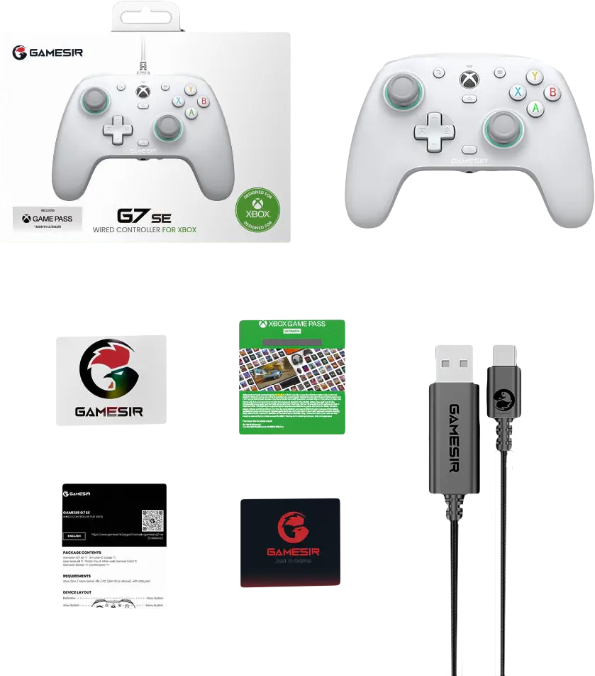 GameSir G7 SE Wired Controller - White - Used  for sale in Egypt from Games2Egypt