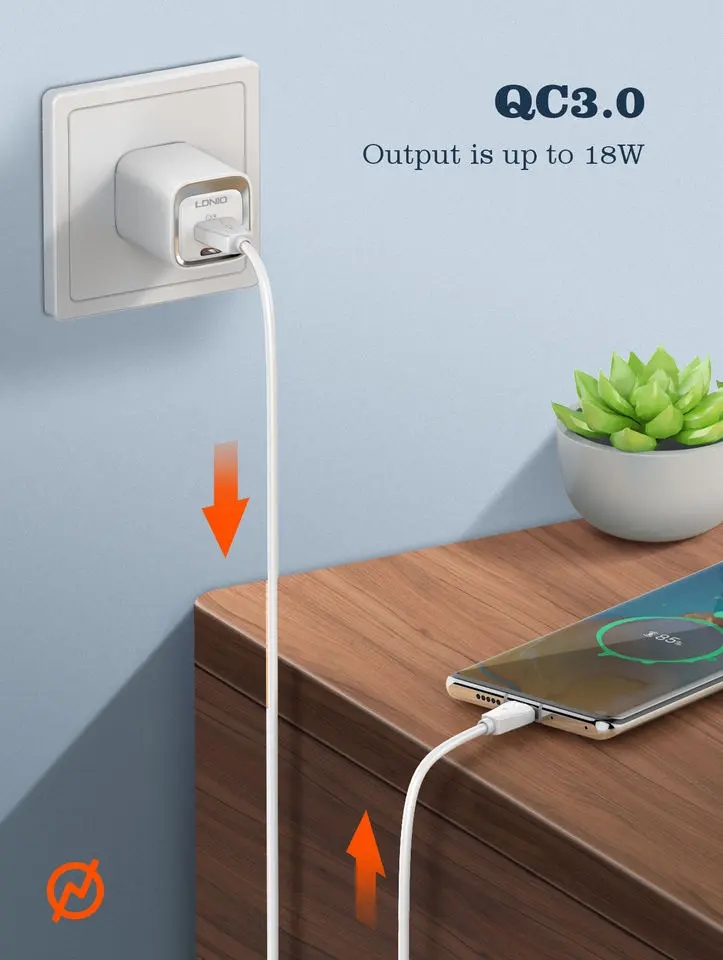 LDNIO A2317C Fast Wall charger With Type-C Cable 30W  for sale in Egypt from Games2Egypt