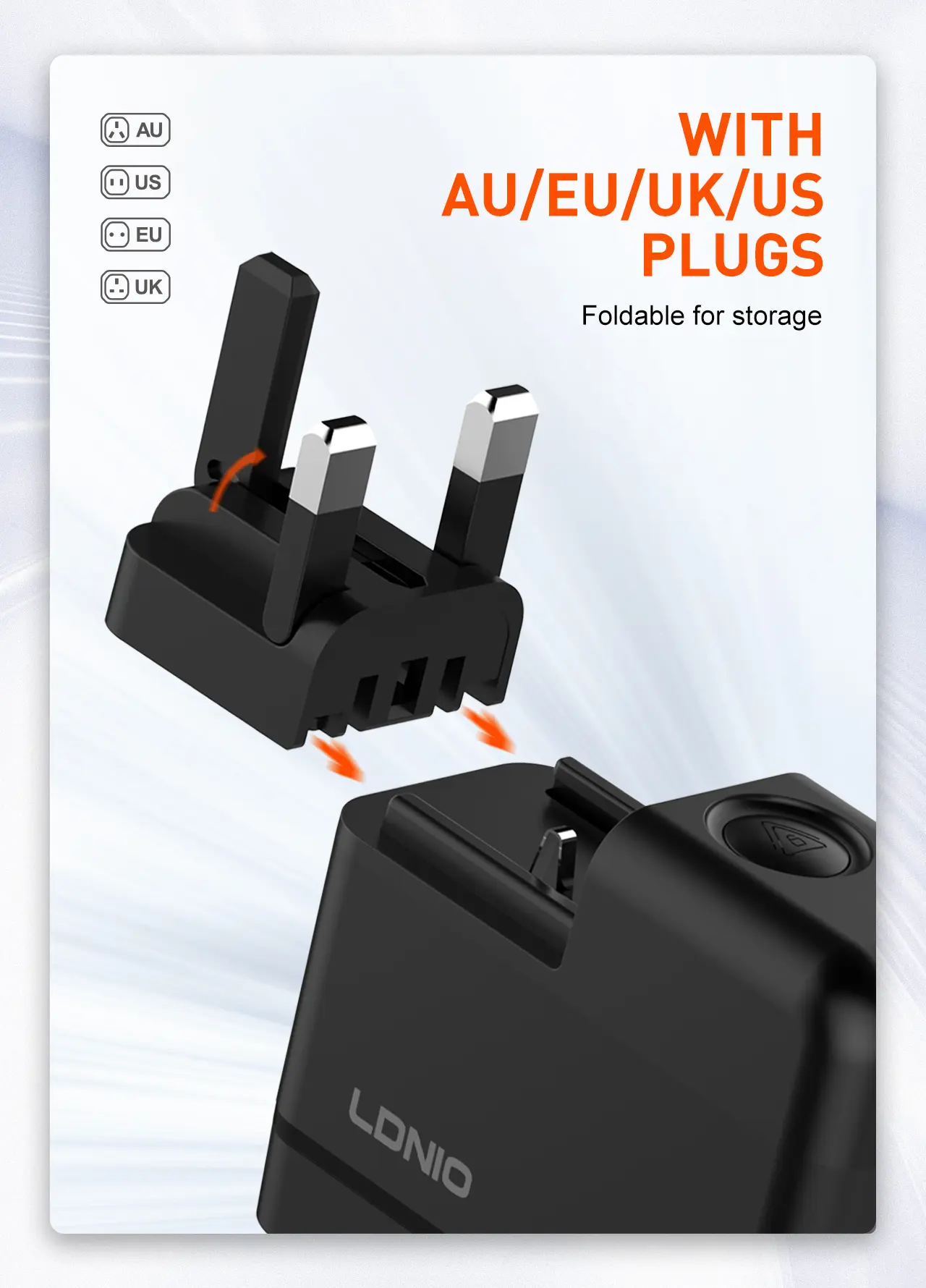 LDNIO Q2618 GaN Fast Charging Universal Travel Fast Charger 65W  for sale in Egypt from Games2Egypt